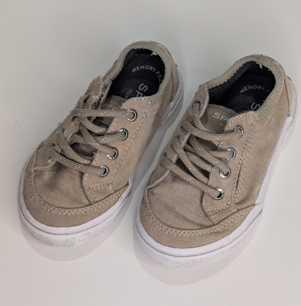 ⚓️‎ Sperry Top-Sider Tan Canvas Sneakers — Toddler Size 6